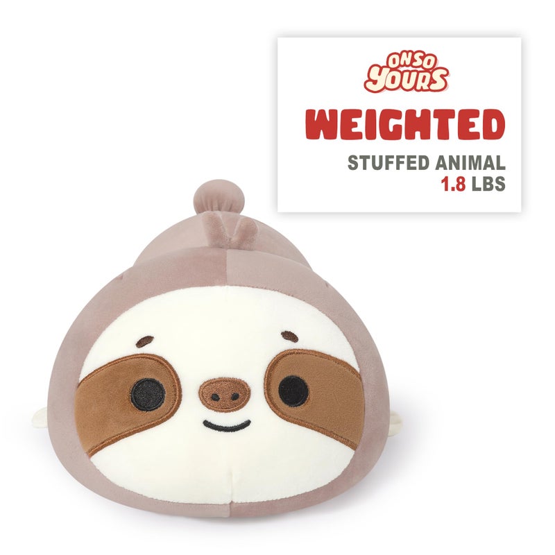 Onsoyours Original Weighted Sloth Plush, Cute 13.8"|1.8 Pound Hugging Sloth Weighted Stuffed Animal, Soft Collectible Plushies Pillow Toy Gift for Kids & Adults - Image 2