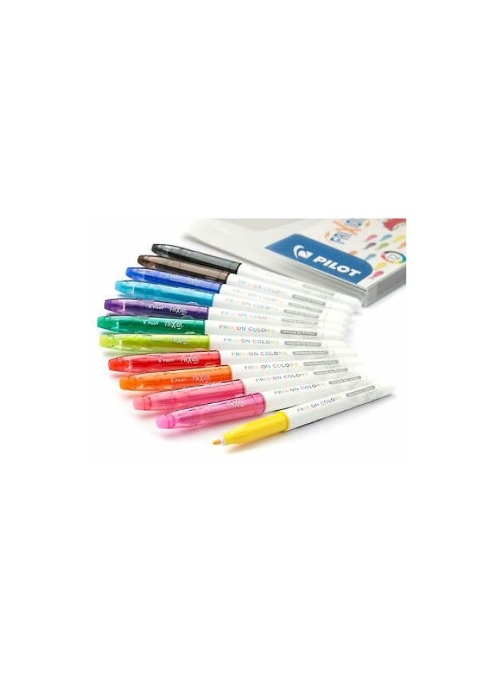 PILOT Pilot Frixion Colors Erasable Fibre Tip Colouring Pen - Assorted, Pack of 12  - Image 2