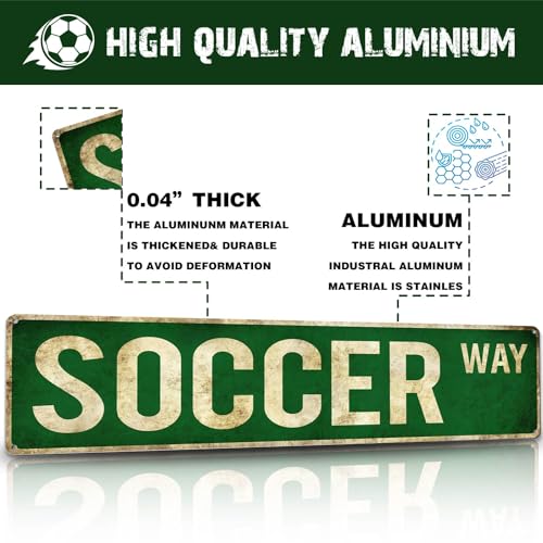 Rasonus Soccer Gifts for Boys 8-12 Men Soccer Poster Wall Decor for Girls Room, Vintage Sports Decor Teen Boys Birthday Christmas Wall Art for Bedroom Man Cave - Image 3