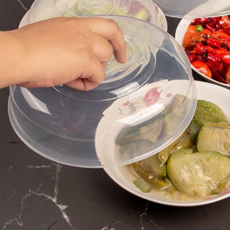 Microwave Safe Cover: Heat Resistant PP Material With Ventilation Holes - Universal Fit Plate Lid for Home Kitchen Food Heating - Image 1