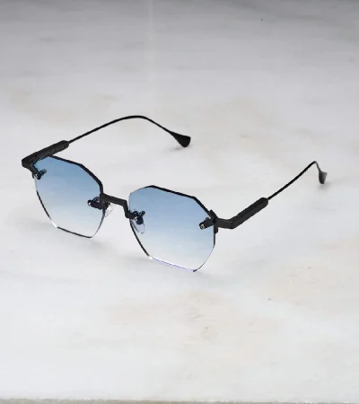 Explicit Poets Explicit Poets Unisex Nova Matt Black-Gradient Blue Stylish Sunglasses, A23EP2