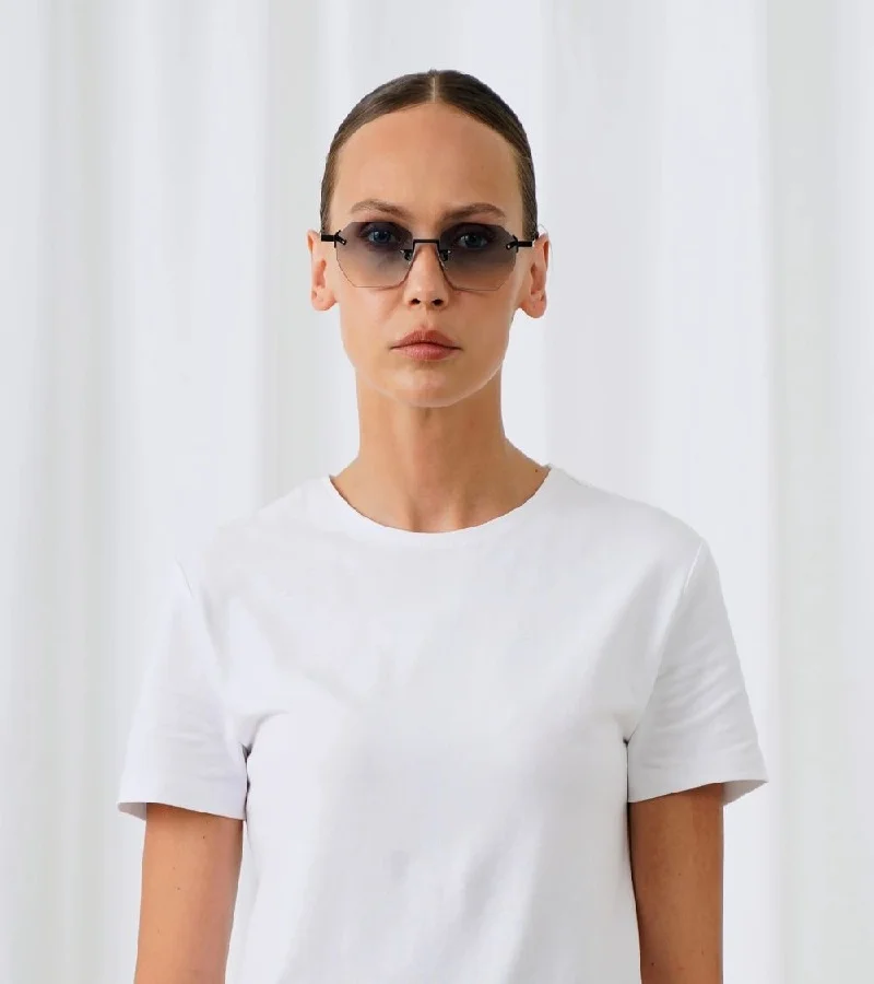 Explicit Poets Explicit Poets Unisex Nova Matt Black-Gradient Blue Stylish Sunglasses, A23EP2