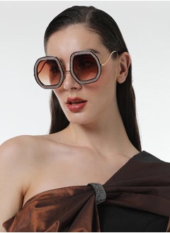 Haute Sauce The Shimmer Oversized Sunglasses - Metallic Pink  - Image 3