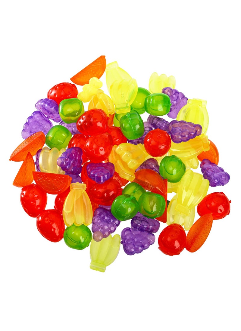 SYOSI - 120 Pack Reusable Ice Cubes, Colorful PE Plastic Fruit Shape Ice Cubes for drinks, Coffee, Washable Refreezable BPA Free, Non-Melting - Image 1