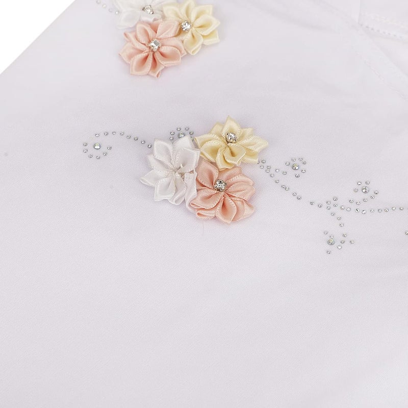 Ylucky Girls Muslim Hijab Floral Lace Head Scarf Kids Islamic Arab Scarf Shawls Head Wrap with Flowers - Image 4