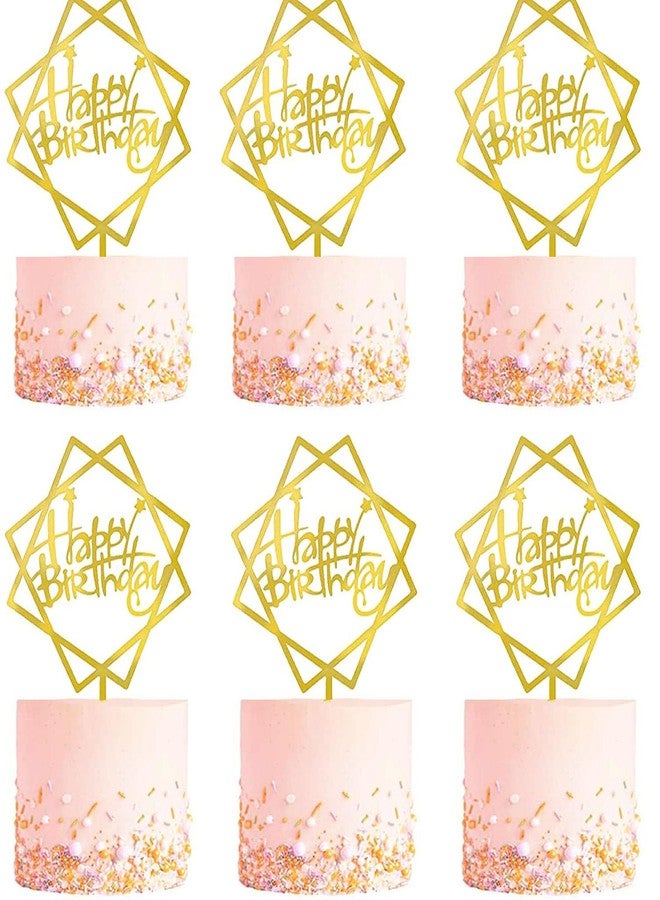 ريماكس مجموعة من 10 قطع من زينة كعكة عيد الميلاد السعيدة، زينة كب كيك أكريليك ذهبية اللون، زينة كعكة عيد الميلاد للأطفال أو البالغين - Image 1