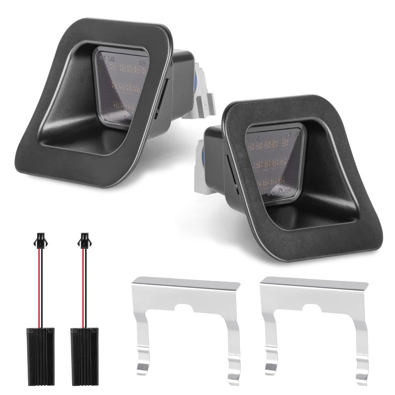 أضواء لوحة الترخيص LED مع مشابك معدنية لسيارات دودج رام 1500 2500 3500 من 2003 إلى 2018 لمصباح علامة المصد الخلفي 2PCS 6000K أبيض