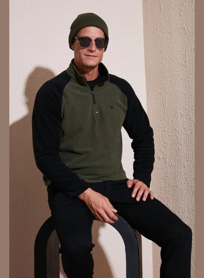 Buratti Buratti Slim Fit Half Zipper Winter Coat Men's Polar Fleece 5906055