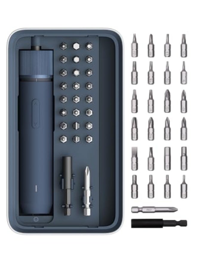 HOTO Electric Screwdriver Set, 3.6V Rechargeable Screwdriver Set with 25 S2-Steel Bits, Cordless Power Screwdriver Set with LED Light, All-in-One Design, 1500mAh 800 Times, USB-C Charging - Image 1