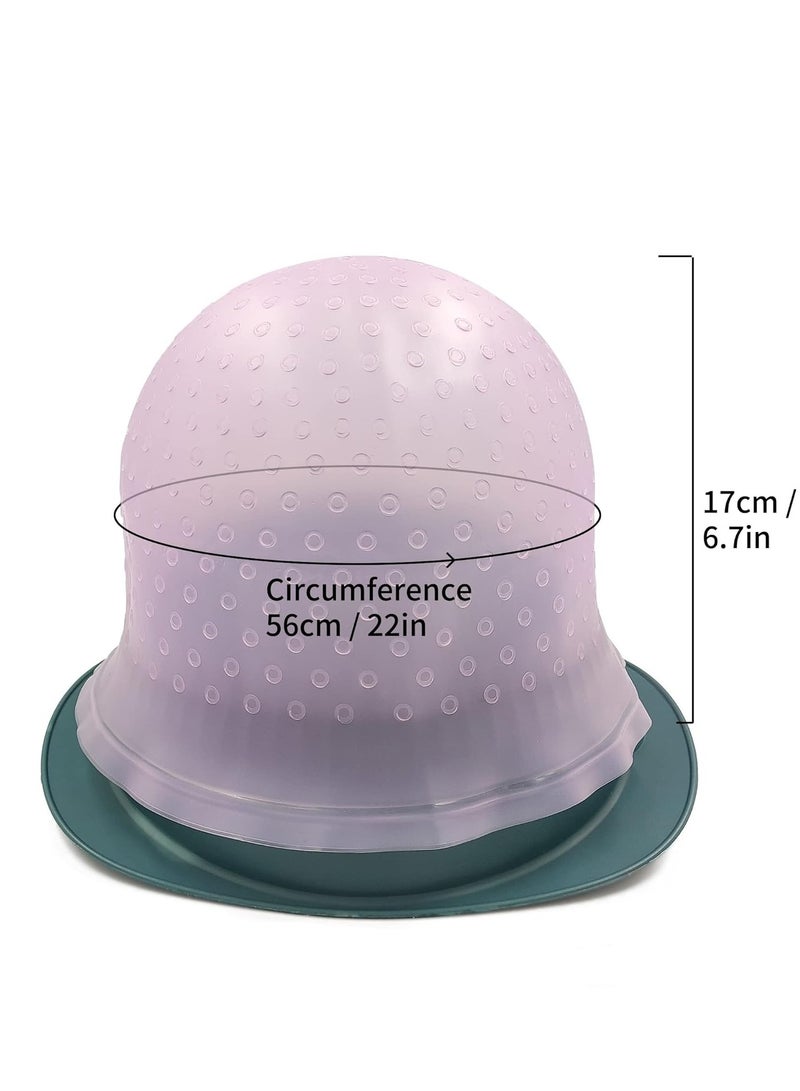 Generic 1pc Highlighting Cap with Holes already in Silicone Reusable Highlighting Cap Hair Dye Cap with Holes Tipping Caps Hair Salon Hairdressing Highlight Cap and Hook Kit (Pink) - Image 5
