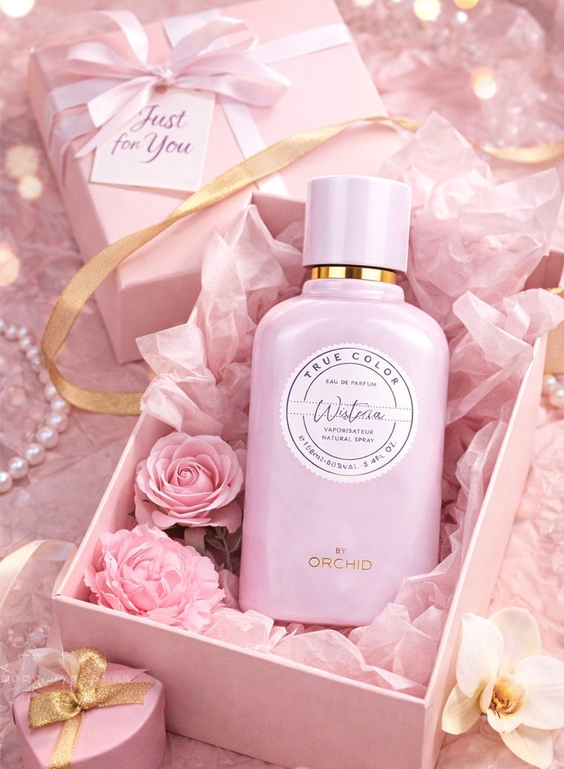 Orchid True Color Wisteria Pour Femme Eau de Parfum 100ml for Women | Long Lasting Fruity Floral Vanilla Perfume - Image 3