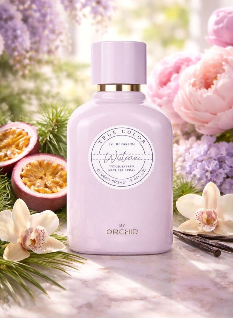 Orchid True Color Wisteria Pour Femme Eau de Parfum 100ml for Women | Long Lasting Fruity Floral Vanilla Perfume - Image 4