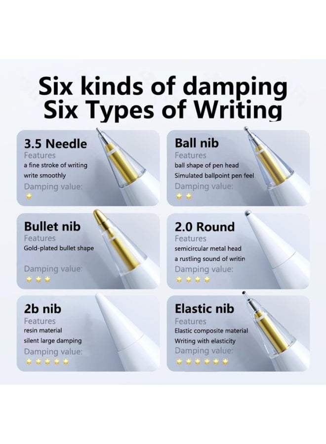 6 Pcs Upgraded Replacement Tips for Apple Pencil 1st 2nd 3th(USB-C), 2B Thin Soft Nibs for iPad Pro/Air/Mini Pencil 1/2/ 3 Stylus Fine Nibs, No Wear Out Precise Control Rounded Metal Pencil Nibs  - Image 3