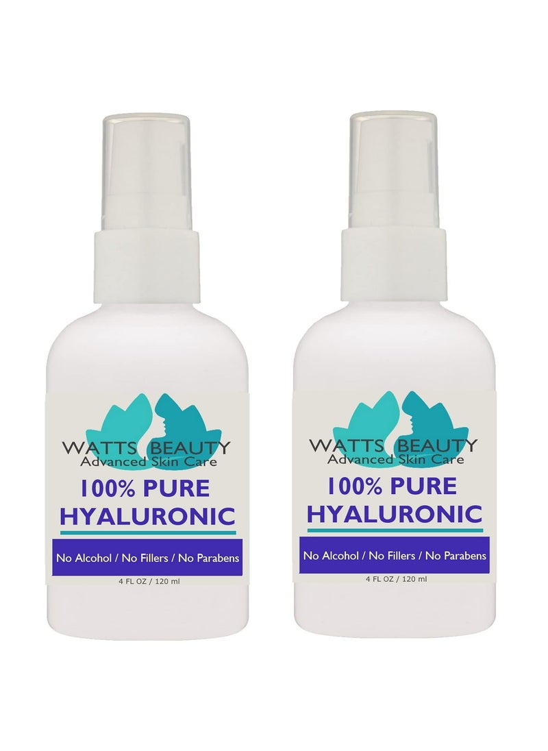 Watts Beauty - Anti Aging Wrinkle Serum of 100 Pure Hyaluronic Acid for Face and Body  No Alcohol 8 oz - Image 1