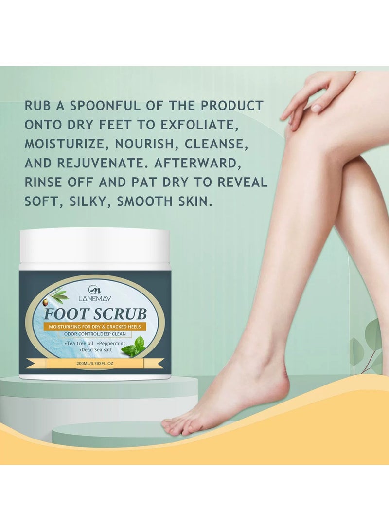LANEMAY Foot Scrub – Exfoliating Dead Skin Soft Smooth Skin, Long-Lasting Fragrance Gentle Body Scrub - Image 3