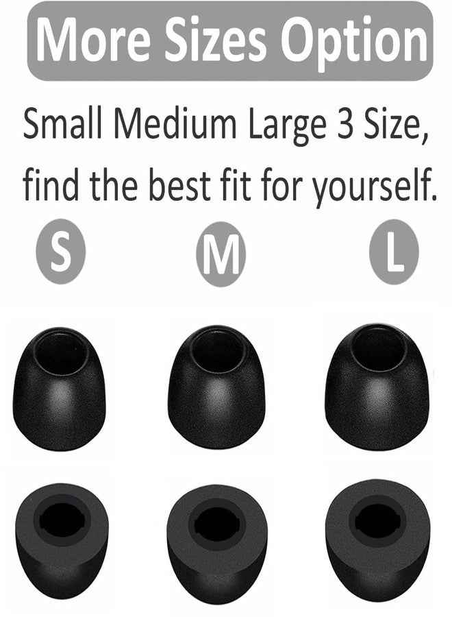 JNSA Compatible with Soundcore Space A40 Foam Ear Tips, Noise Canceling Memory Foam Ear Tip Replacement for Soundcore by Anker Space A40, S/M/L 3 Size 3 Pairs,Black (2143PB) - Image 4