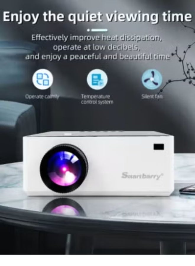 Smartbarry HT20 4K HD Portable Projector with WiFi & Dual Band Speed, Smart Home Theater Projector with HDMI/USB/Audio, Compatible with TV Stick, Laptop, PS5, iOS & Android – Ideal for Movies, Gaming & Office - Image 2