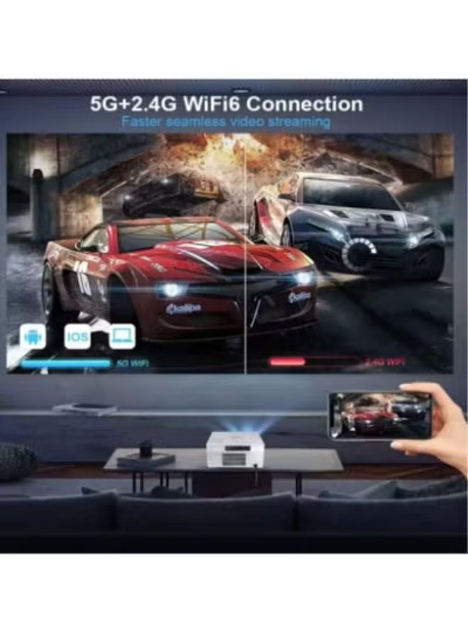 Smartbarry HT20 4K HD Portable Projector with WiFi & Dual Band Speed, Smart Home Theater Projector with HDMI/USB/Audio, Compatible with TV Stick, Laptop, PS5, iOS & Android – Ideal for Movies, Gaming & Office - Image 4