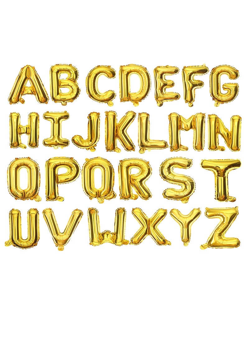 بارتي فن بالون احباط 32 بوصة حرف W اللون الذهبي مثالي لحفل الزفاف وعيد الميلاد - Image 3