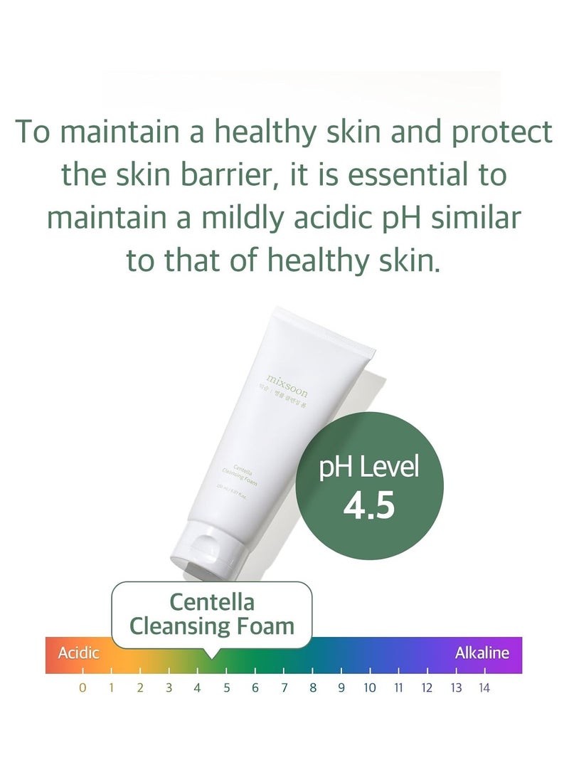 mixsoon - mixsoon Centella Cleansing Foam 150ml, Low pH cleansing foam for soothing and moisturization, cruelty-free, Korean Facial Cleanser, Korean Face Wash - Image 1