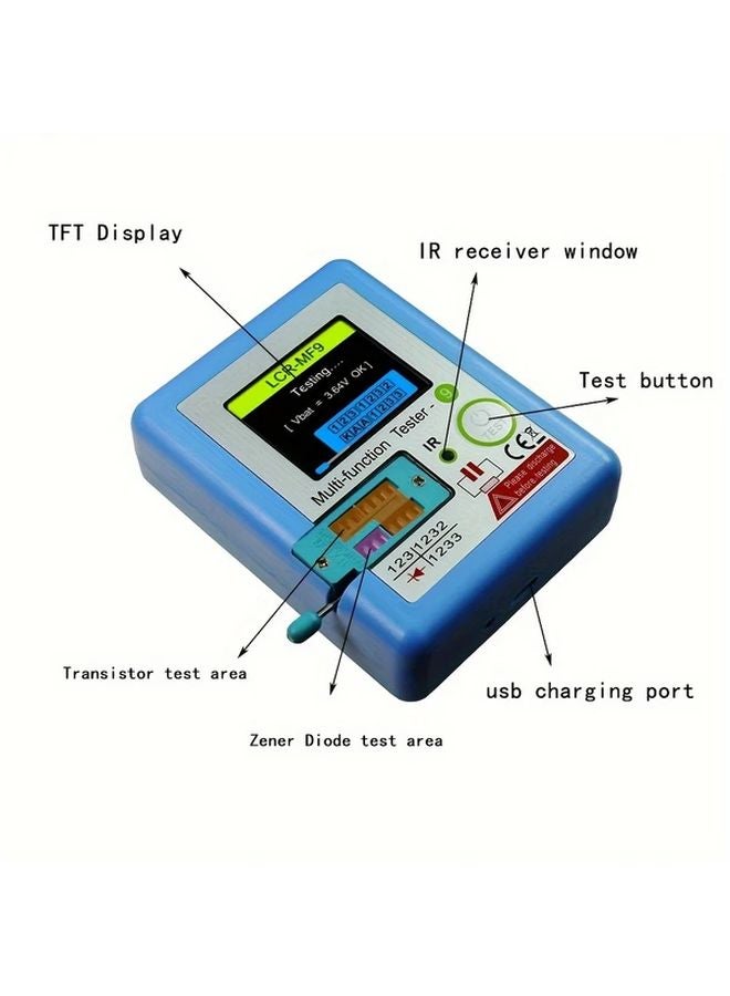 LCR MF9 اختبار الترانزستور مقياس متعدد الوظائف سعة ESR الصمام الثنائي التريود MOSFET - Image 4