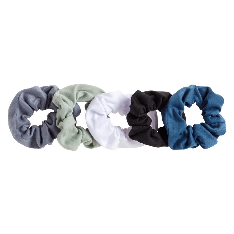 Goody Ouchless Scrunchies for Women - 12 Ct, Assorted Cool Tones, Damage-Free & Secure Hold Hair Ties, Gentle Hair Accessories for Women & Men, All Day Comfort, All Hair Types - Image 3