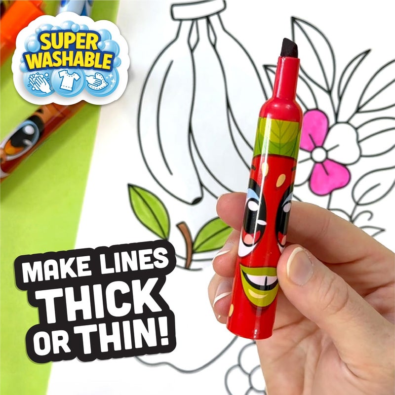 Scentos Fruit Scented Chisel Tip Markers, 24 Pack, Kid Approved, Super Washable, for Posters and Science Fairs, Assorted Colors - Image 4