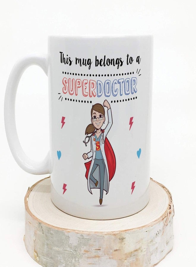 MUGFFINS Doctor. Original Mug Cup This Mug Belongs to a Super Doctor - 11 oz Ceramic - Image 4
