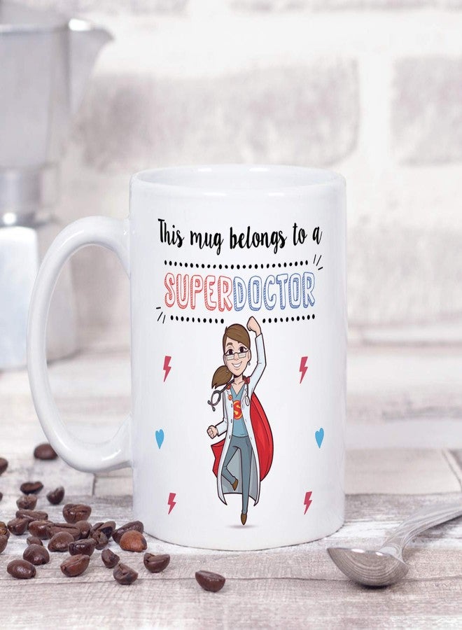 MUGFFINS Doctor. Original Mug Cup This Mug Belongs to a Super Doctor - 11 oz Ceramic - Image 2
