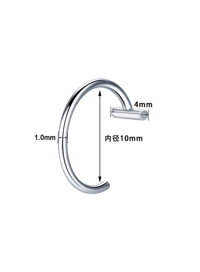 3 قطع من خواتم الشفاه المزيفة مصنوعة من الفولاذ المقاوم للصدأ، مجوهرات ثعبان اللدغة غير المثقوبة باللونين الأسود والفضي. - Image 2