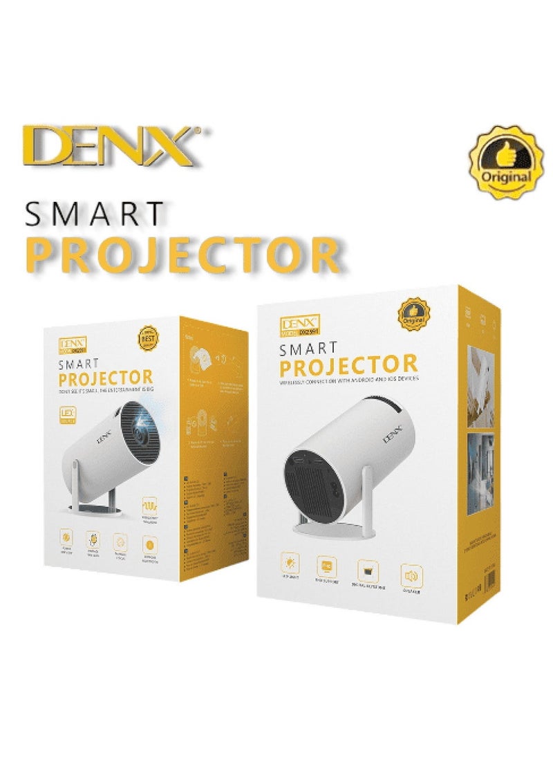 Denx Portable Smart Projector With Android 12.0 For Home Or Outdoor Use Built In Android Wifi And Speaker  - Image 5