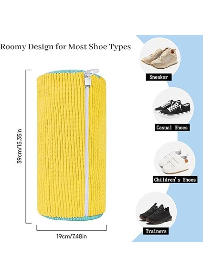 كيس غسيل الأحذية القابل لإعادة الاستخدام للغسالة – بسوستة مخفية وتنظيف شامل 360 درجة – مناسب للأحذية الرياضية والجري – متين وسهل الحمل - Image 3