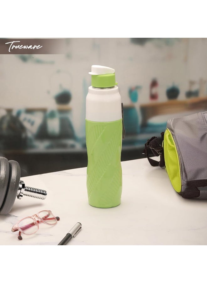 Trueware زجاجة ماء ترووير أكوا كول مزدوجة الجدار، داخلية من الفولاذ وخارجية من البلاستيك، سعة 750 مل، للماء الساخن والبارد | خالية من مادة BPA | آمنة للاستخدام مع الطعام | مانعة للتسرب | مثالية للمدرسة، النادي الرياضي، الرياضة، المكتب، والسفر - Image 3