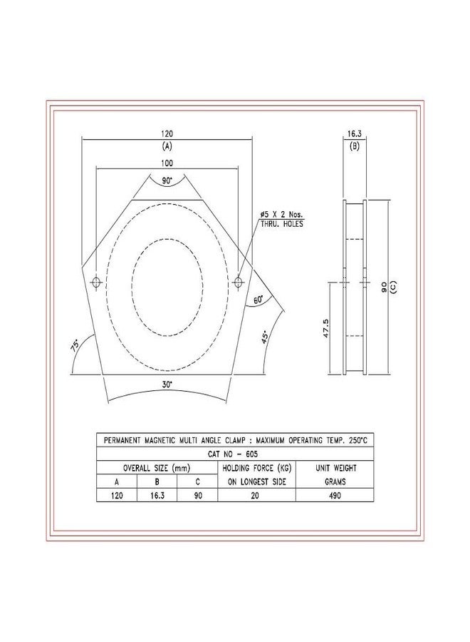 PML MULTI ANGLE MAGNETIC WELDING CLAMP - CAT NO. 605 - Image 4