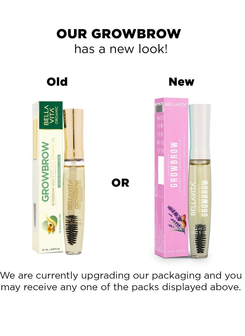 Bella Vita Organic Grow brow  Eyelash Lashes and Eyebrows Hair Growth  Volume Serum With Castor Onion Oil and Vitamin E  12 ML  - Image 2