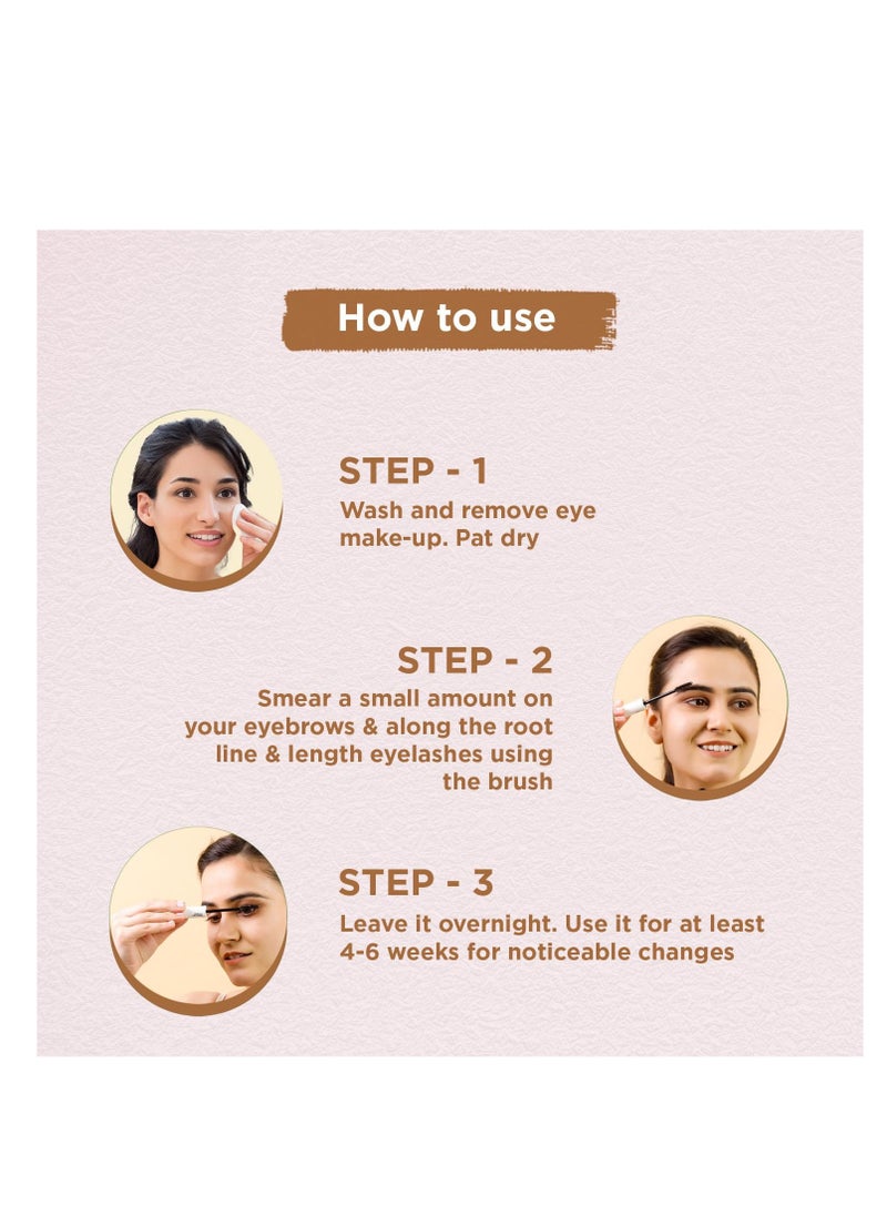 Bella Vita Organic Grow brow  Eyelash Lashes and Eyebrows Hair Growth  Volume Serum With Castor Onion Oil and Vitamin E  12 ML  - Image 5