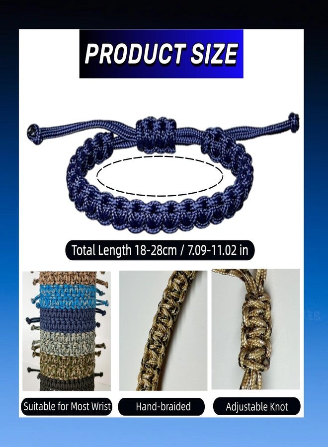 YANMIN 12pcs Braided Paracord Friendship Bracelets for Teen Boys Girls Handmade Adjustable Paracord Bracelet Tween Teenager Birthday Party Favors Goody Bag Fillers Carnival Camping Gifts - Image 2