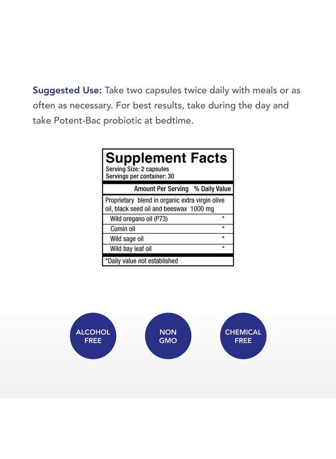 Physician's Strength قوة الطبيب أوريغا بطيئة الإطلاق - 60 كبسولة - تركيبة دعم الأمعاء - 30 حصة - Image 2