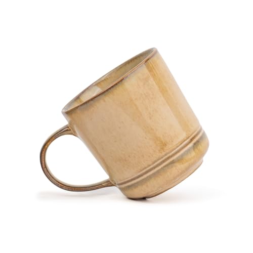 Shay Large Ceramic Coffee Mug, Single Mug, Reactive Beige, 400ml | Ceramic Mug | Glossy Finish | Ceramic Coffee Mug | Porcelain | Microwave Safe (Single Large Mug - Reactive Beige) - Image 5