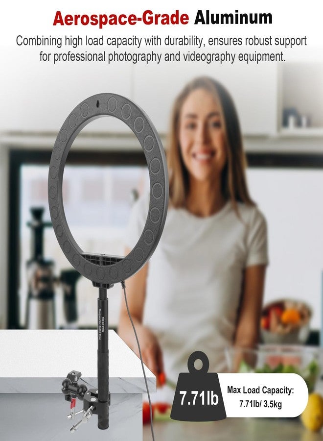 Mechrig Double Super Clamp Camera Mount with Magic Arm, Aluminum Double Clamp Mount Umbrella Holder for Desk, Studio Light/Boom Stand, Photography Reflector, Cross Bars, Bike/Motor Handlebars (SY004) - Image 5