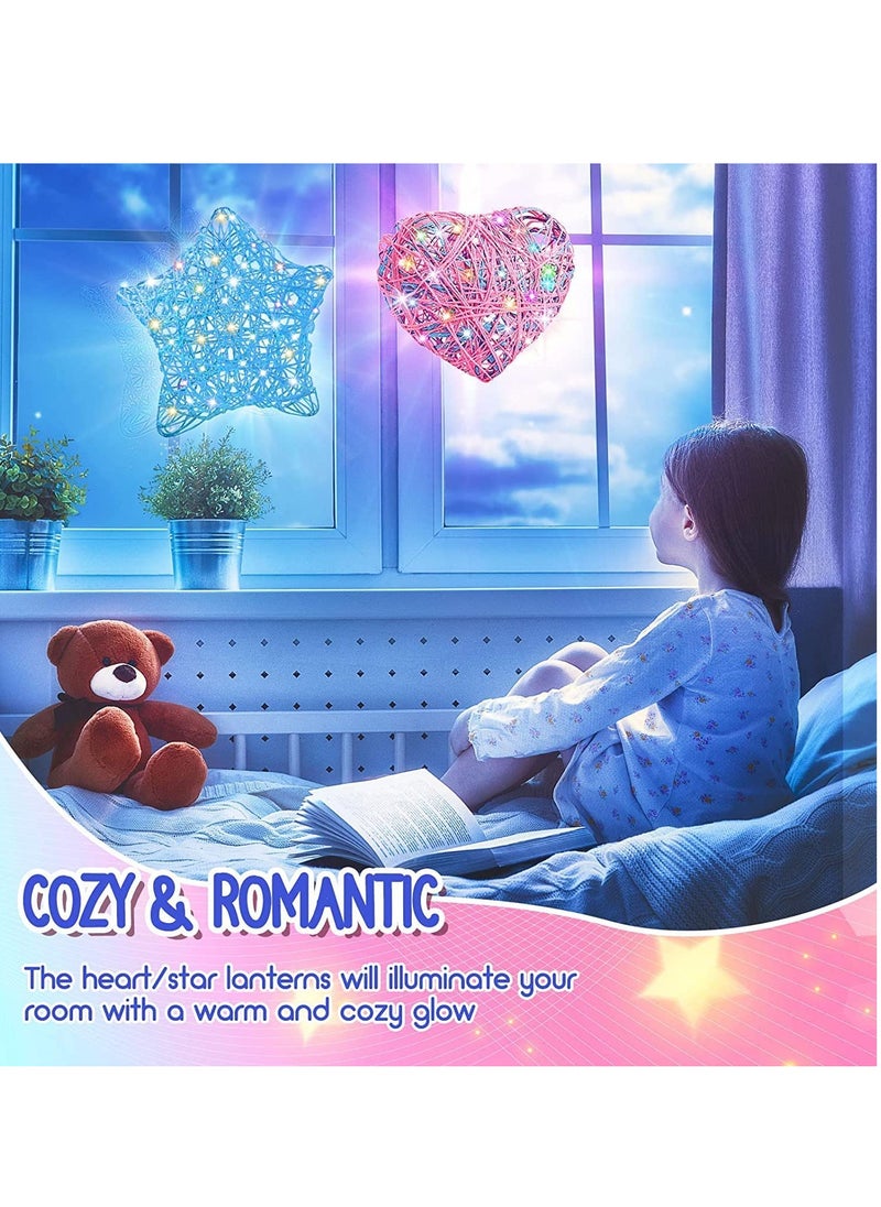 Generic - 3D String Art Kit for Kids Craft Kits for Kids Age 7-12 Gifts for 7-12 Year Olds Girls Arts and Crafts for Kids Age 7 8 9 10 11 12 Toys for 7 8 9 10 11 12 Year Old Girls DIY Lantern Toys - Image 1