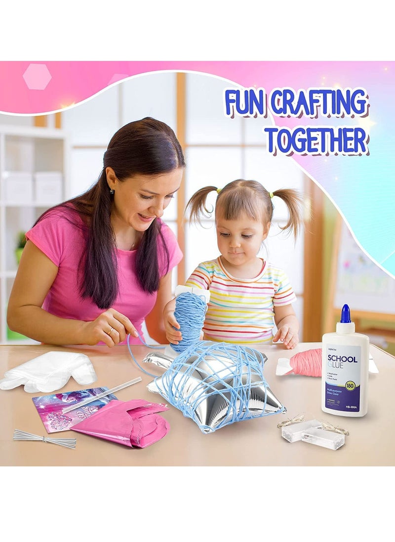 Generic - 3D String Art Kit for Kids Craft Kits for Kids Age 7-12 Gifts for 7-12 Year Olds Girls Arts and Crafts for Kids Age 7 8 9 10 11 12 Toys for 7 8 9 10 11 12 Year Old Girls DIY Lantern Toys - Image 1