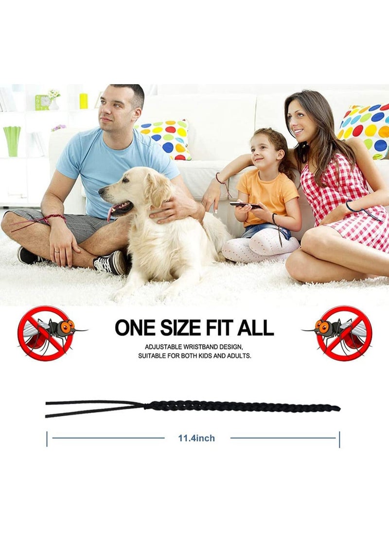 SYOSI - Mosquito Repellent Bracelets, Individually Wrapped PU Leather Mixed Color Bands for Kids & Adults Outdoor Camping Fishing Traveling, Insect Killer Natural Ingredient 12 Pack - Image 1
