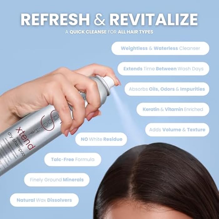 SIMPLY SMOOTH Xtend Between Dry Shampoo | Refresh, Revitalize & Absorb Oil In-Between Washes | Rid Hair Of Impurities & Cleanse For A Quick Perk Up | No White Residue | Talc & Benzene Free | 10 Oz. - Image 4