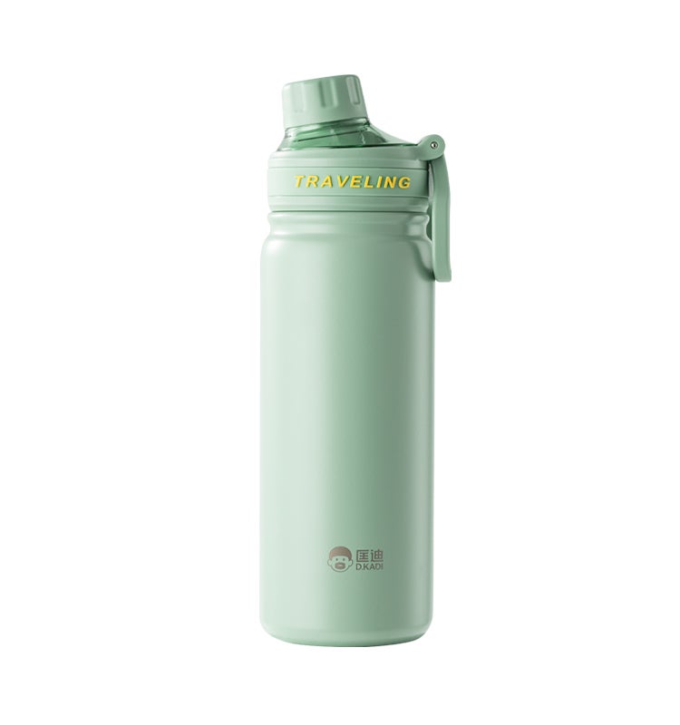 DKADI Vacuum Insulated Sports Bottle, Bamboo Green, 680ml