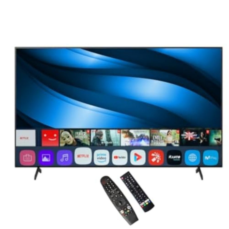 Living room smart TV screen, die-cast aluminum, matte black, ultra-thin bezel and wall-mount ready - Image 3
