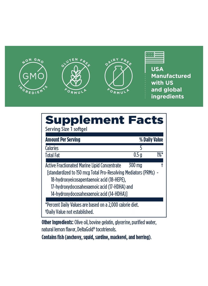 designs for health SPM Supreme - Synergistic Blend of 3 pro-resolving mediators - 3 Specialized Pro-Resolving Mediators from Fish Oil - Omega 3 Fatty Acids Supplement, SPM Fish Oil (60 Softgels)  - Image 4