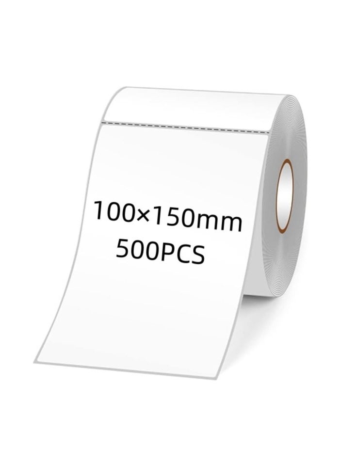 Generic - 100mm x 150mm Self Adhesive Label Thermal Sticker, 4 x 6 Inch Labels Thermal Printer Paper, Tear Resistant, Waterproof, High Temperature Resistant, 500Pcs - Image 1