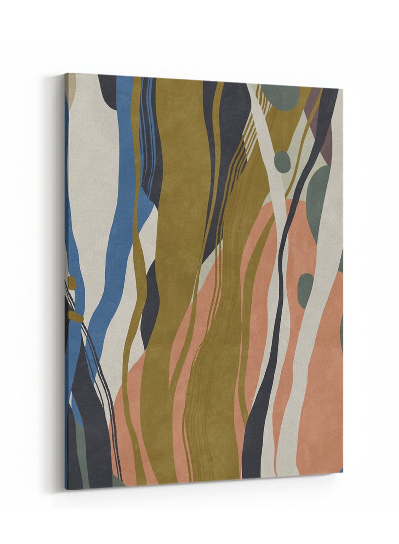 لوحة كانفاس على إطار خشبي بتصميم نمط فنى ملون - Image 4