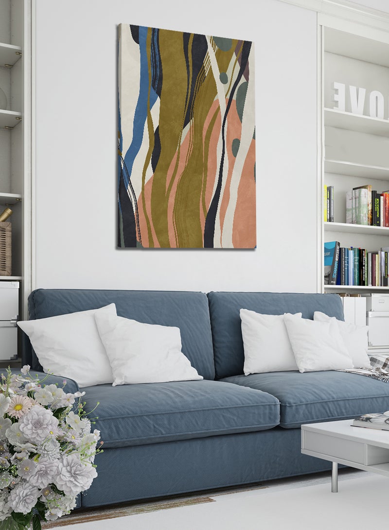 لوحة كانفاس على إطار خشبي بتصميم نمط فنى ملون - Image 2